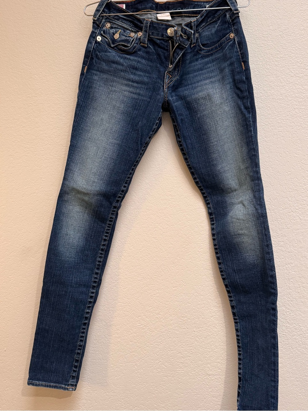 True Religion Women's Dark Wash Skinny Jeans